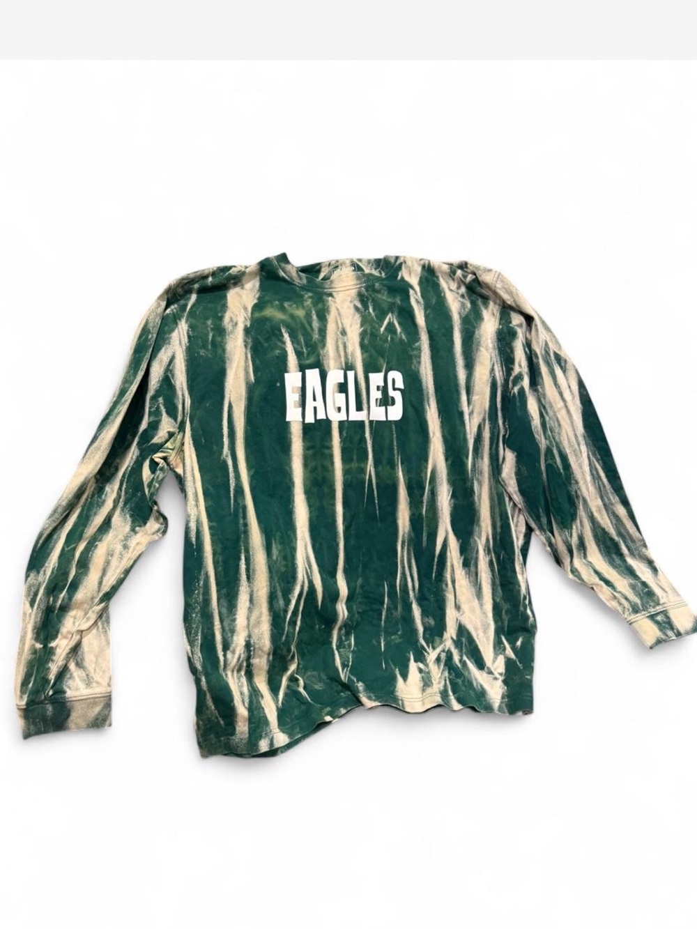 Custom made NFL Philadelphia Eagles Long Sleeve Tie-Dye Tee XL